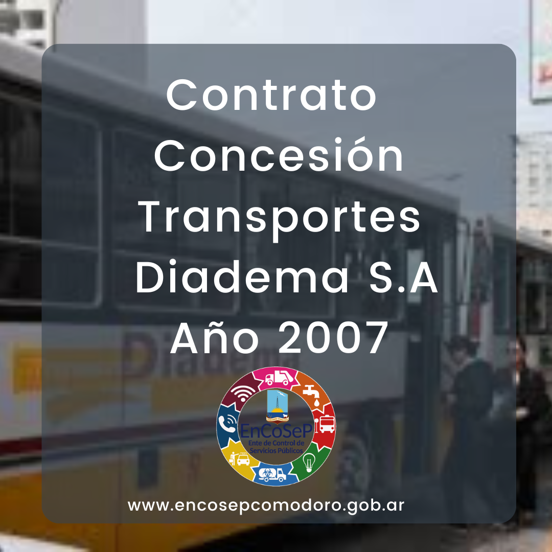 Contrato Concesión Transportes Diadema año 2007